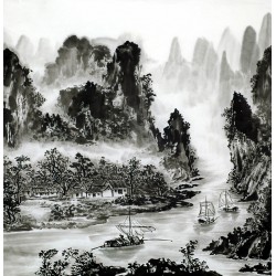 Chinese Landscape Painting - CNAG013614