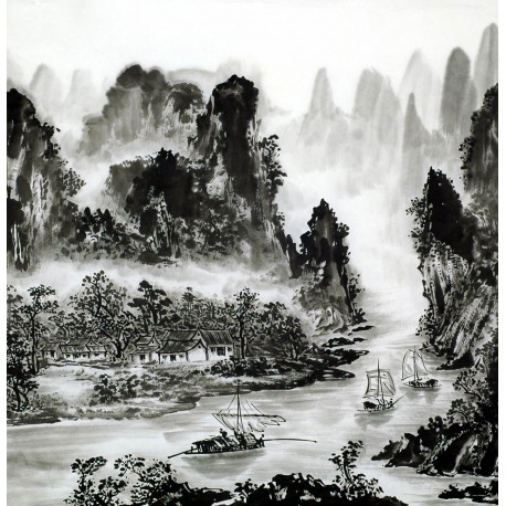 Chinese Landscape Painting - CNAG013614