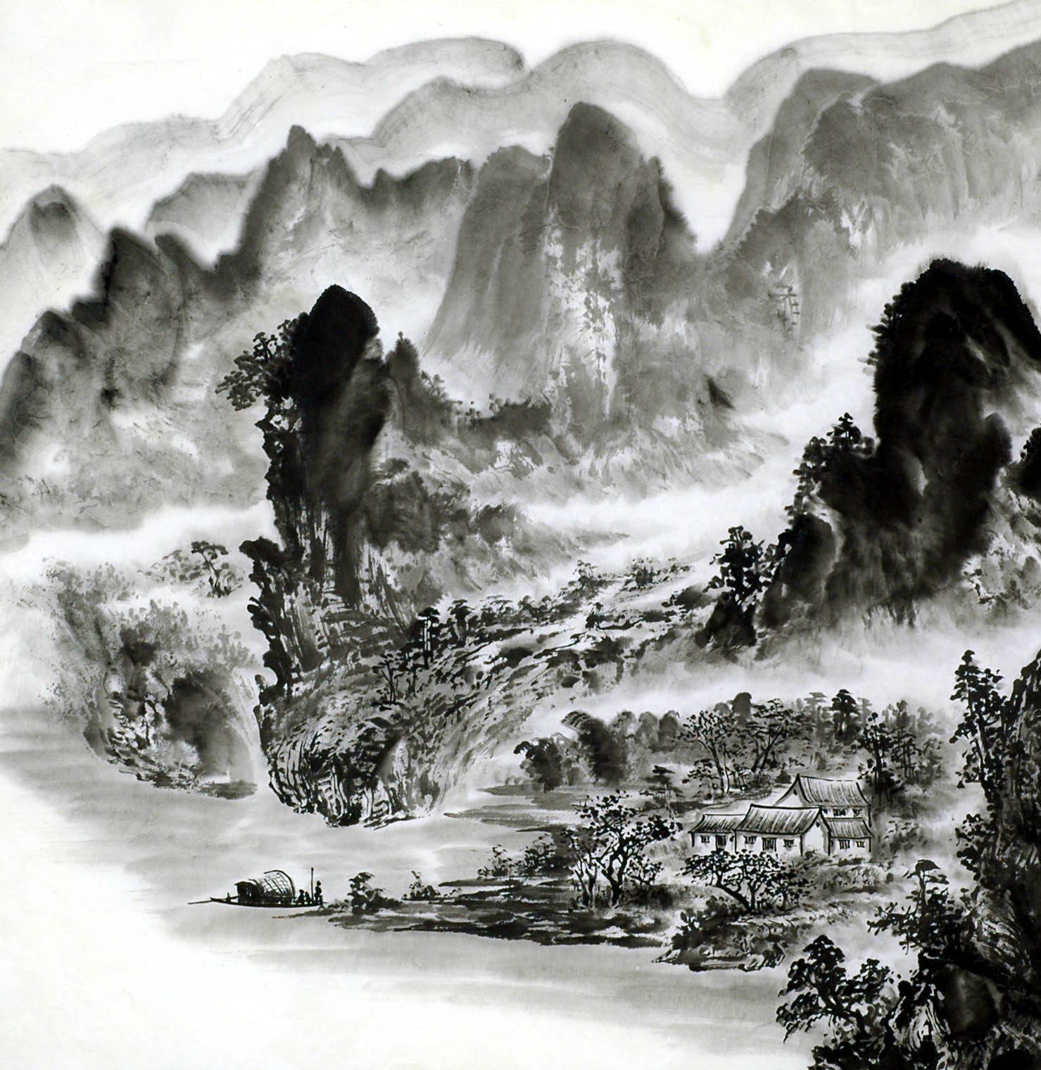 Chinese Landscape Painting - CNAG013615