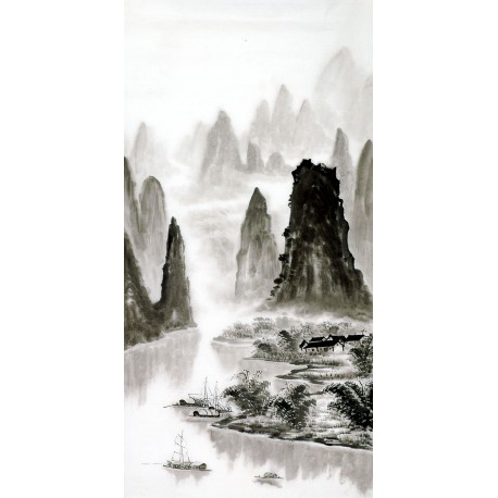 Chinese Landscape Painting - CNAG013616