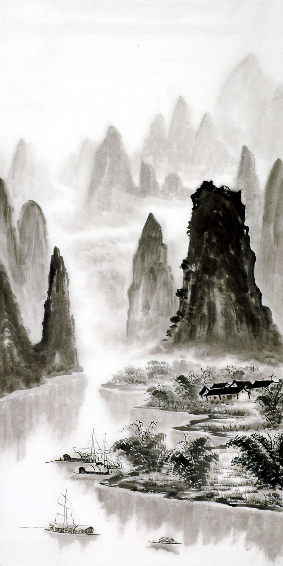 Chinese Landscape Painting - CNAG013616