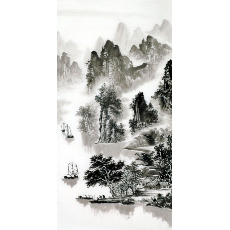 Chinese Landscape Painting - CNAG013617