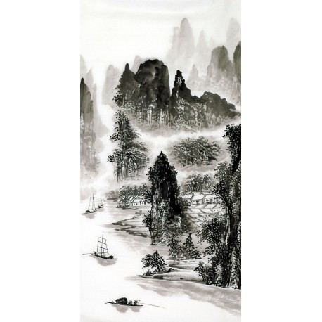 Chinese Landscape Painting - CNAG013619