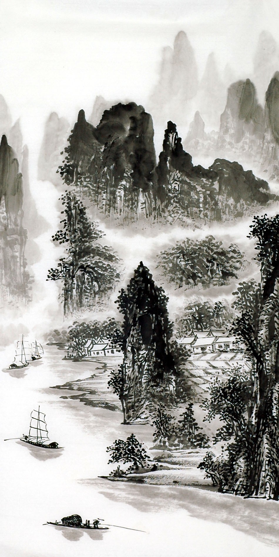 Chinese Landscape Painting - CNAG013619