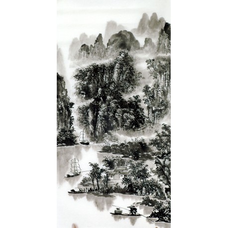 Chinese Landscape Painting - CNAG013621