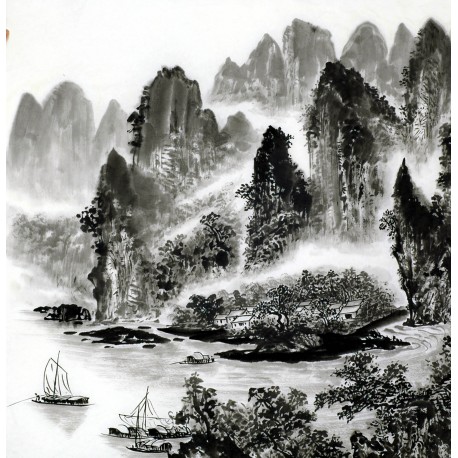 Chinese Landscape Painting - CNAG013624