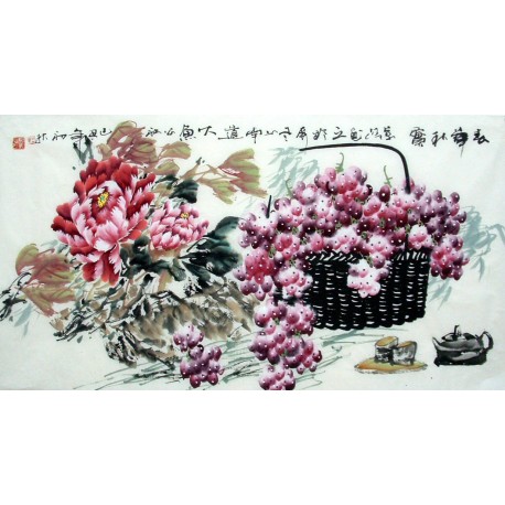 Chinese Grapes Painting - CNAG013629