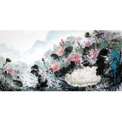 Chinese Lotus Painting - CNAG013644