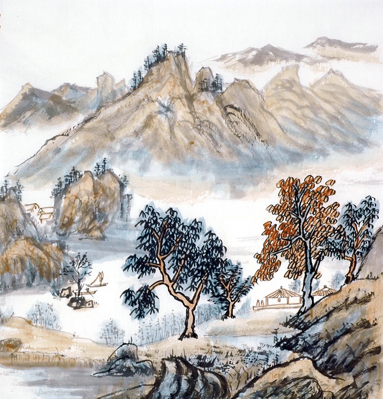 Chinese Landscape Painting - CNAG013721