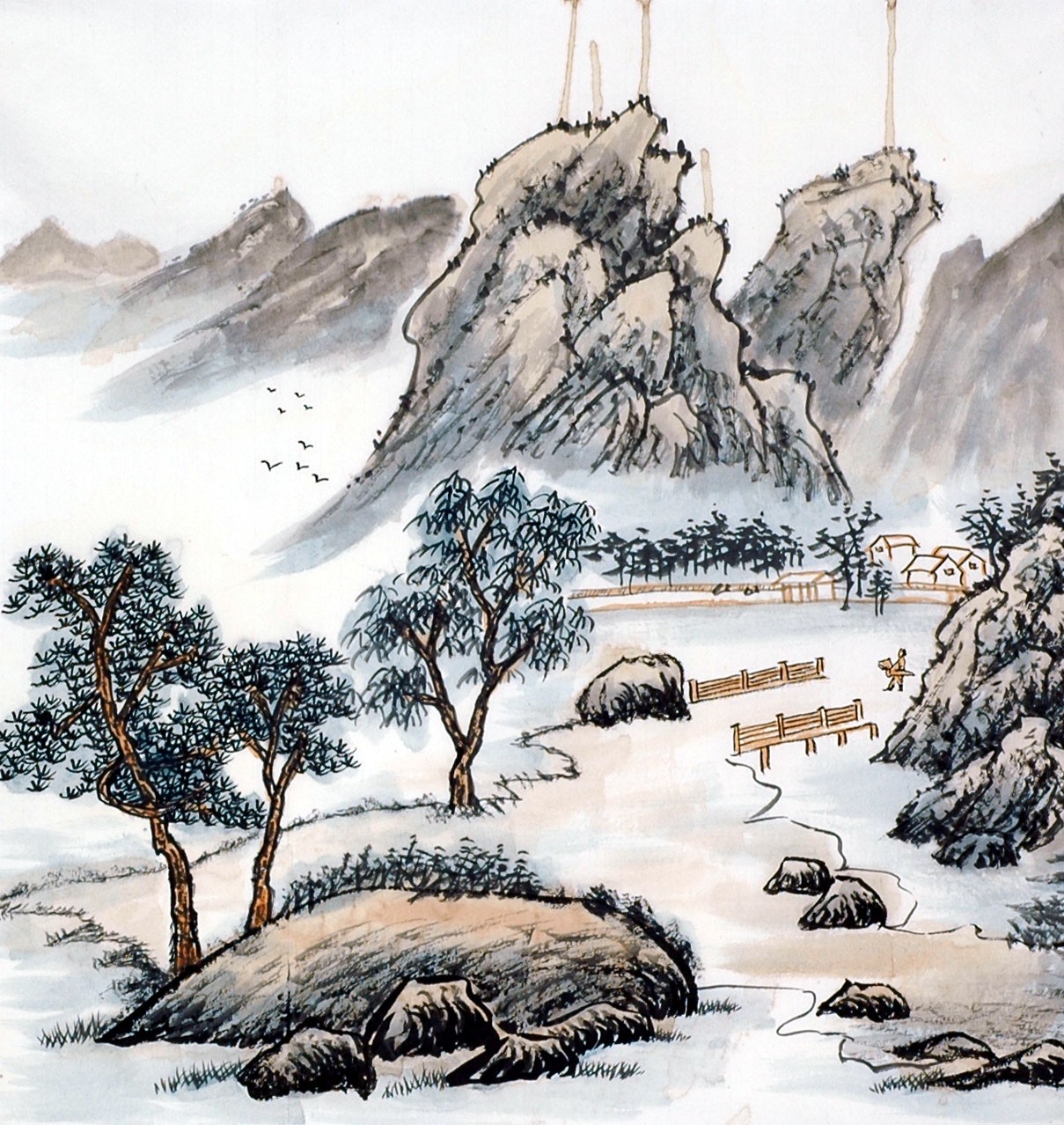Chinese Landscape Painting - CNAG013722