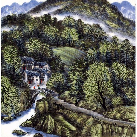 Chinese Landscape Painting - CNAG013729