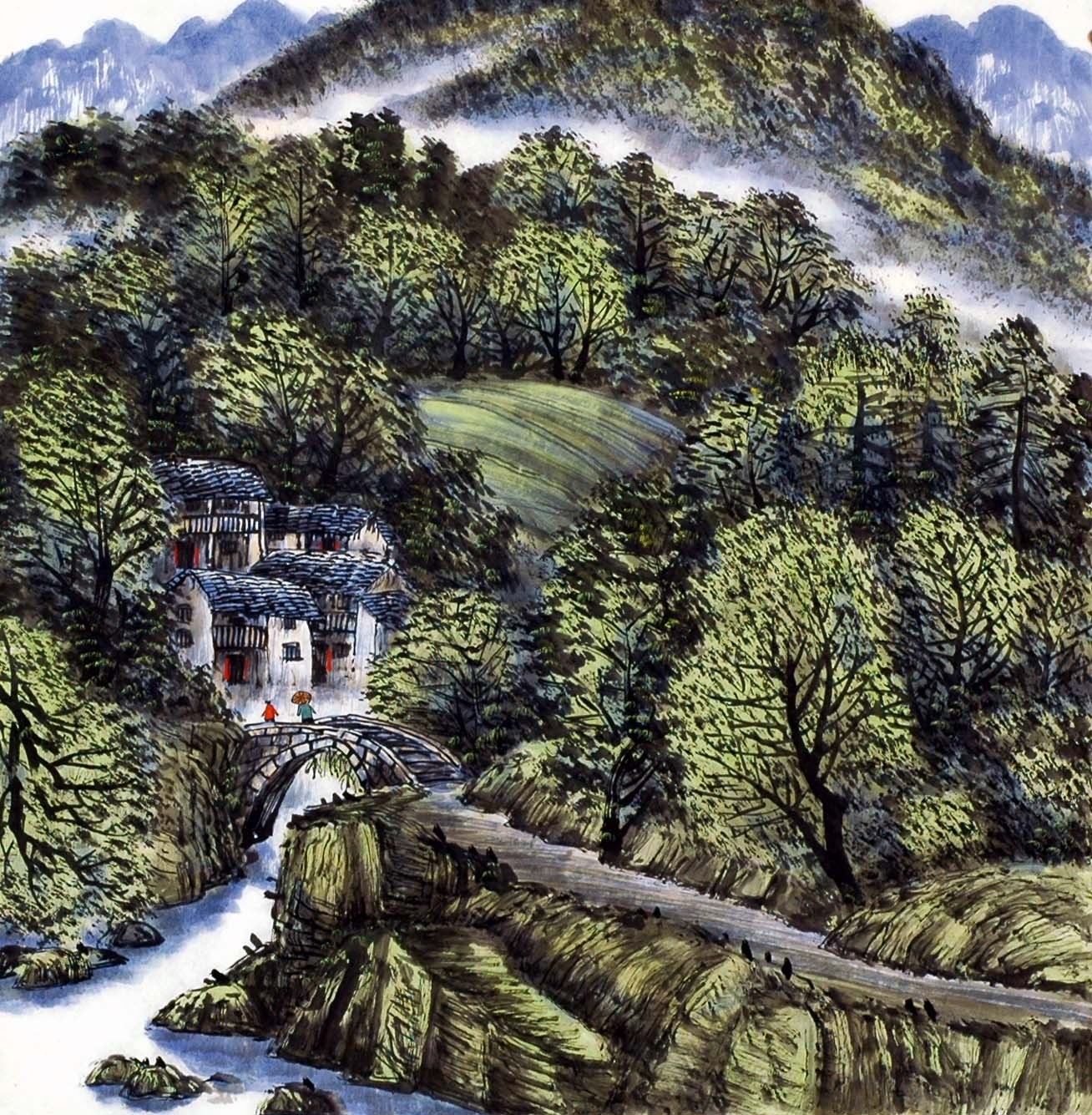 Chinese Landscape Painting - CNAG013729