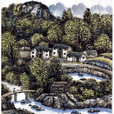 Chinese Landscape Painting - CNAG013731
