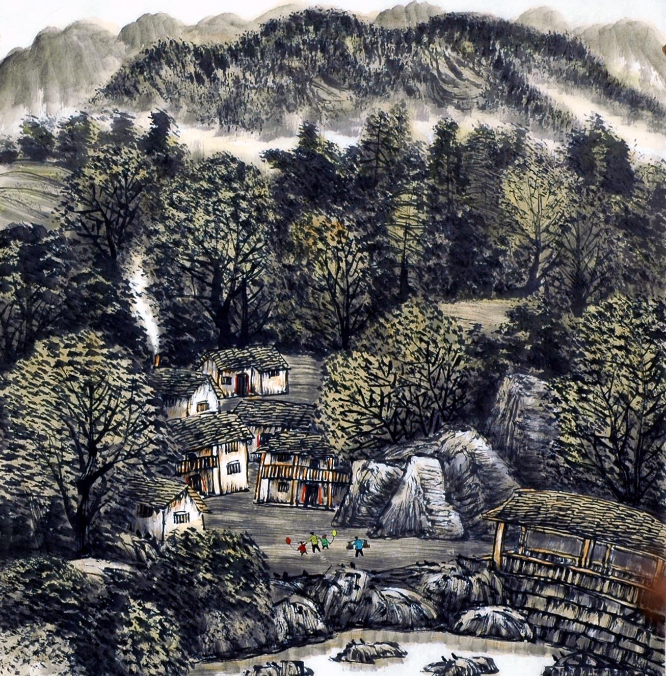 Chinese Landscape Painting - CNAG013734