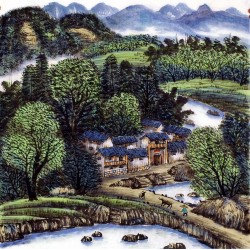 Chinese Landscape Painting - CNAG013768