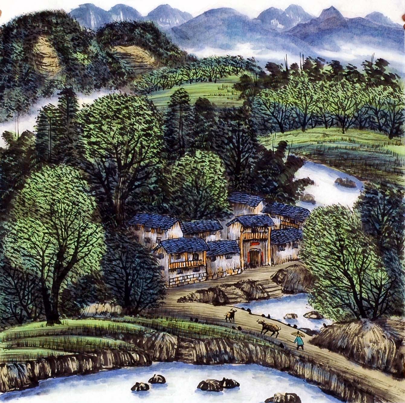 Chinese Landscape Painting - CNAG013768
