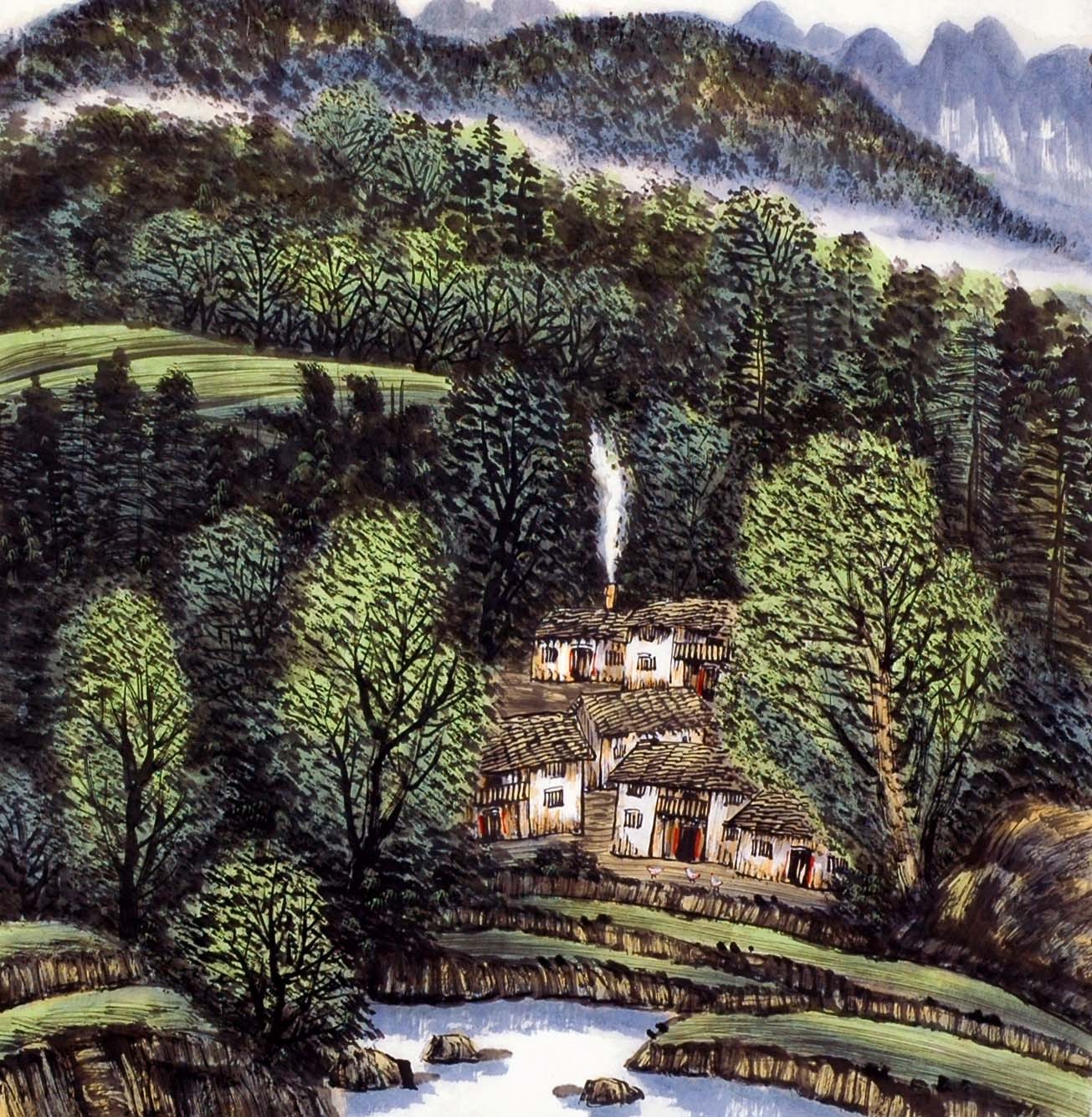 Chinese Landscape Painting - CNAG013770