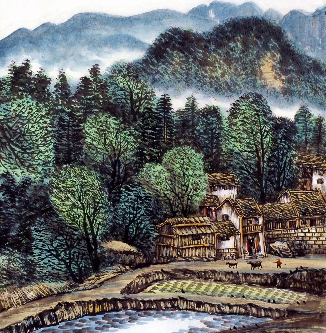 Chinese Landscape Painting - CNAG013773