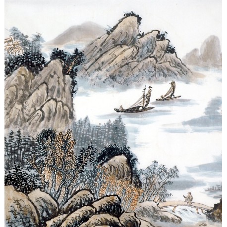 Chinese Landscape Painting - CNAG013806