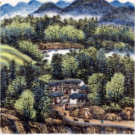 Chinese Landscape Painting - CNAG013822