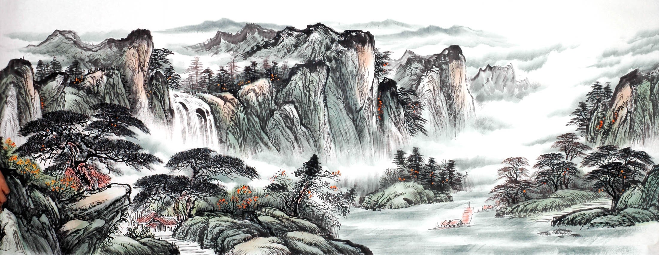 Chinese Landscape Painting - CNAG013834