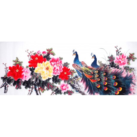 Chinese Peacock Painting - CNAG013839