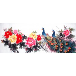 Chinese Peacock Painting - CNAG013842