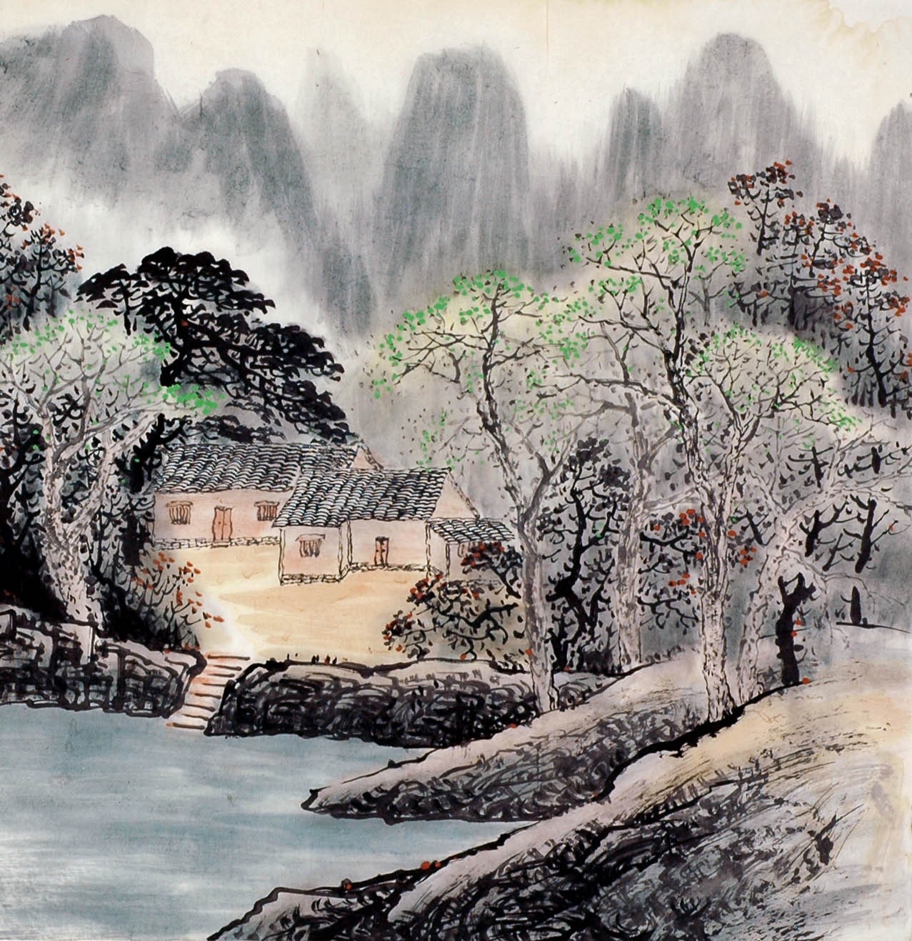 Chinese Landscape Painting - CNAG013870