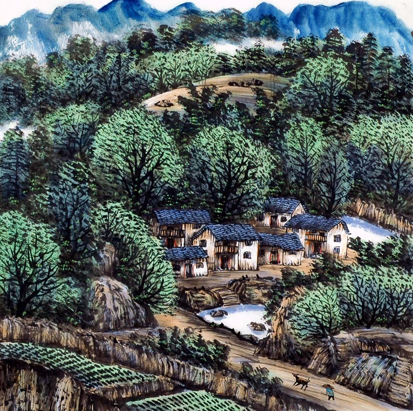 Chinese Landscape Painting - CNAG013876