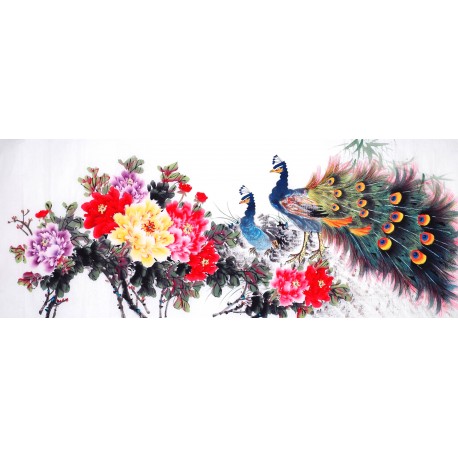 Chinese Peacock Painting - CNAG013891