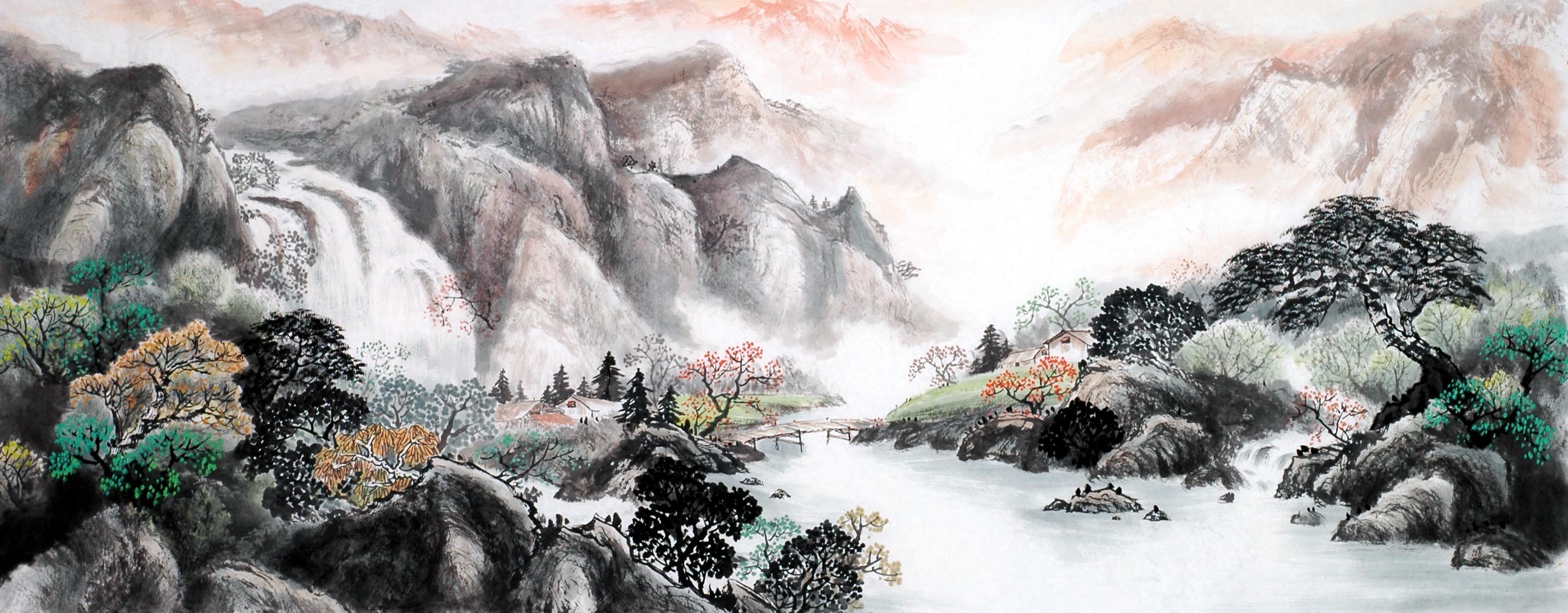 Chinese Landscape Painting - CNAG013896