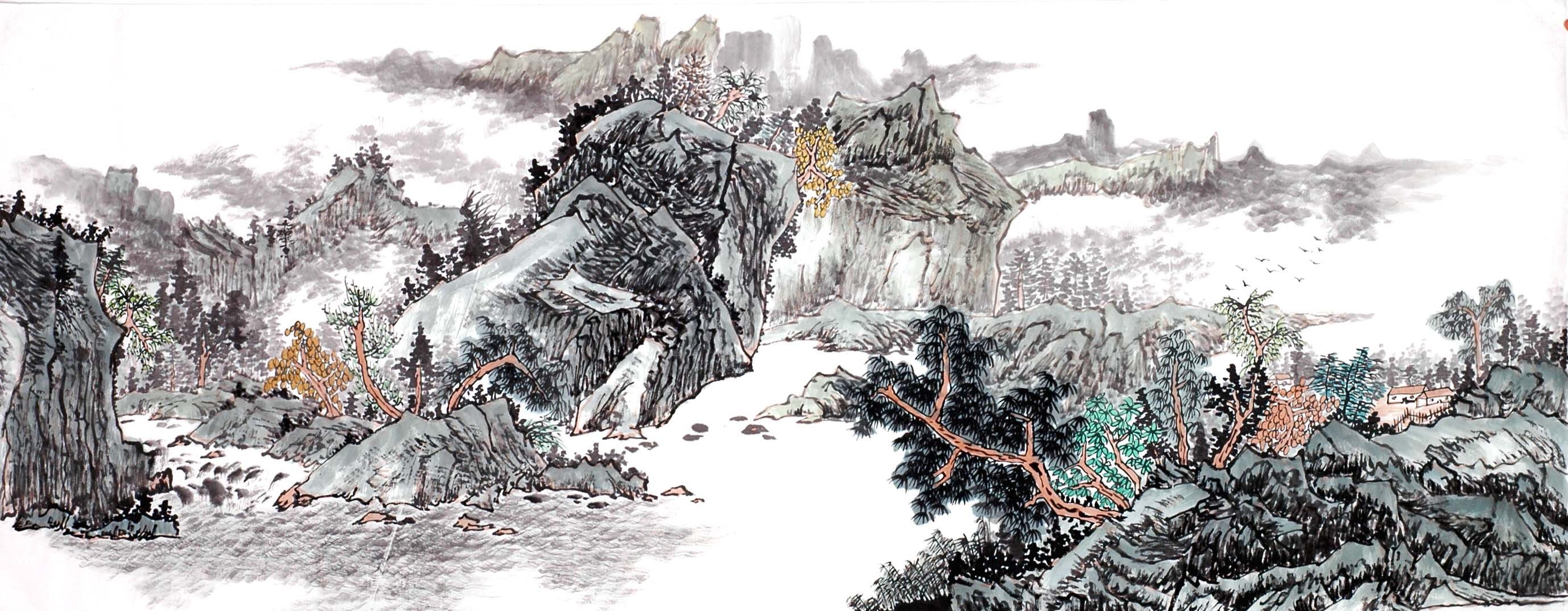 Chinese Landscape Painting - CNAG013901