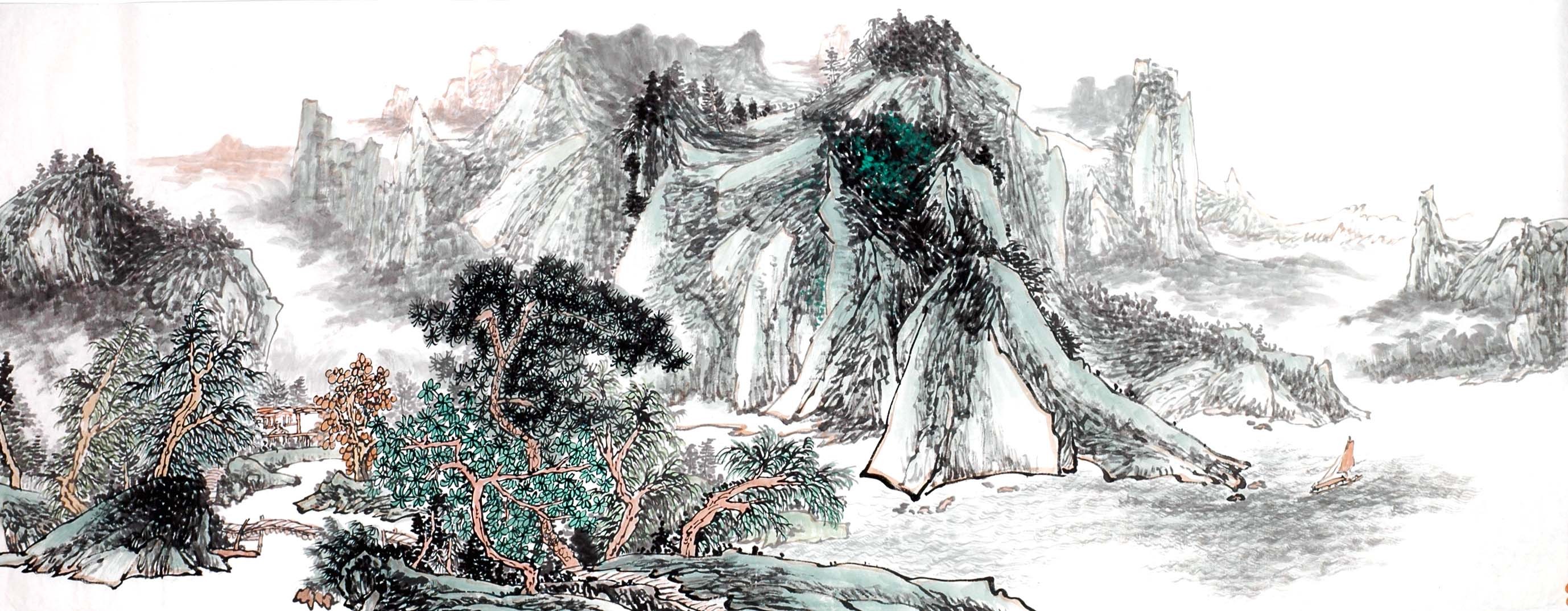 Chinese Landscape Painting - CNAG013902