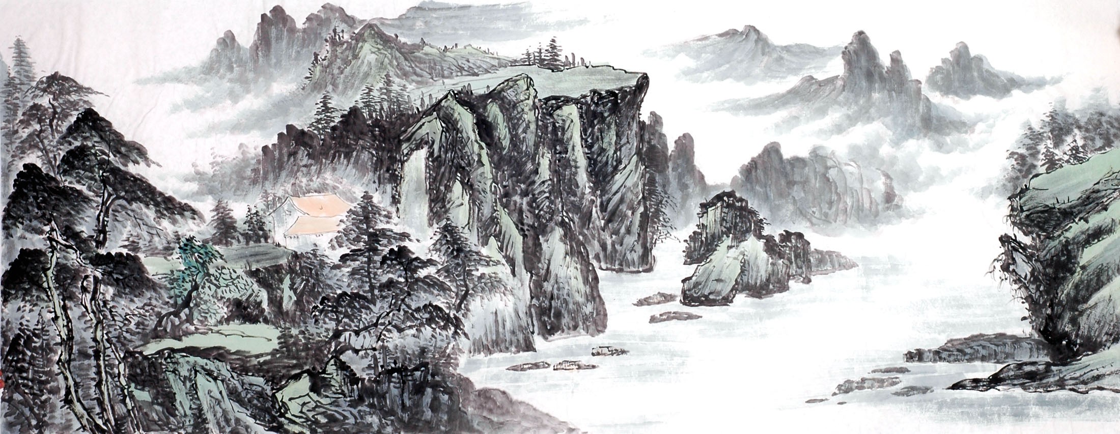 Chinese Landscape Painting - CNAG013906