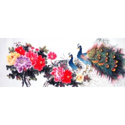 Chinese Peacock Painting - CNAG013919