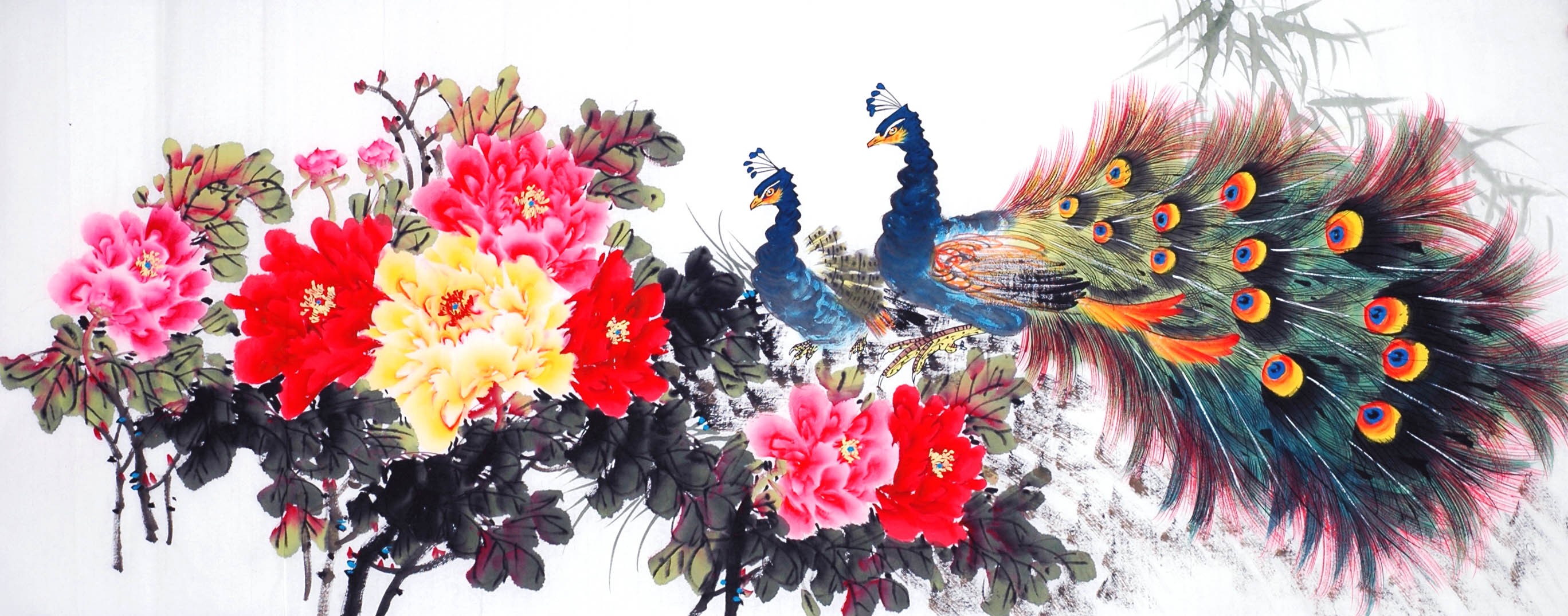 Chinese Peacock Painting - CNAG013944