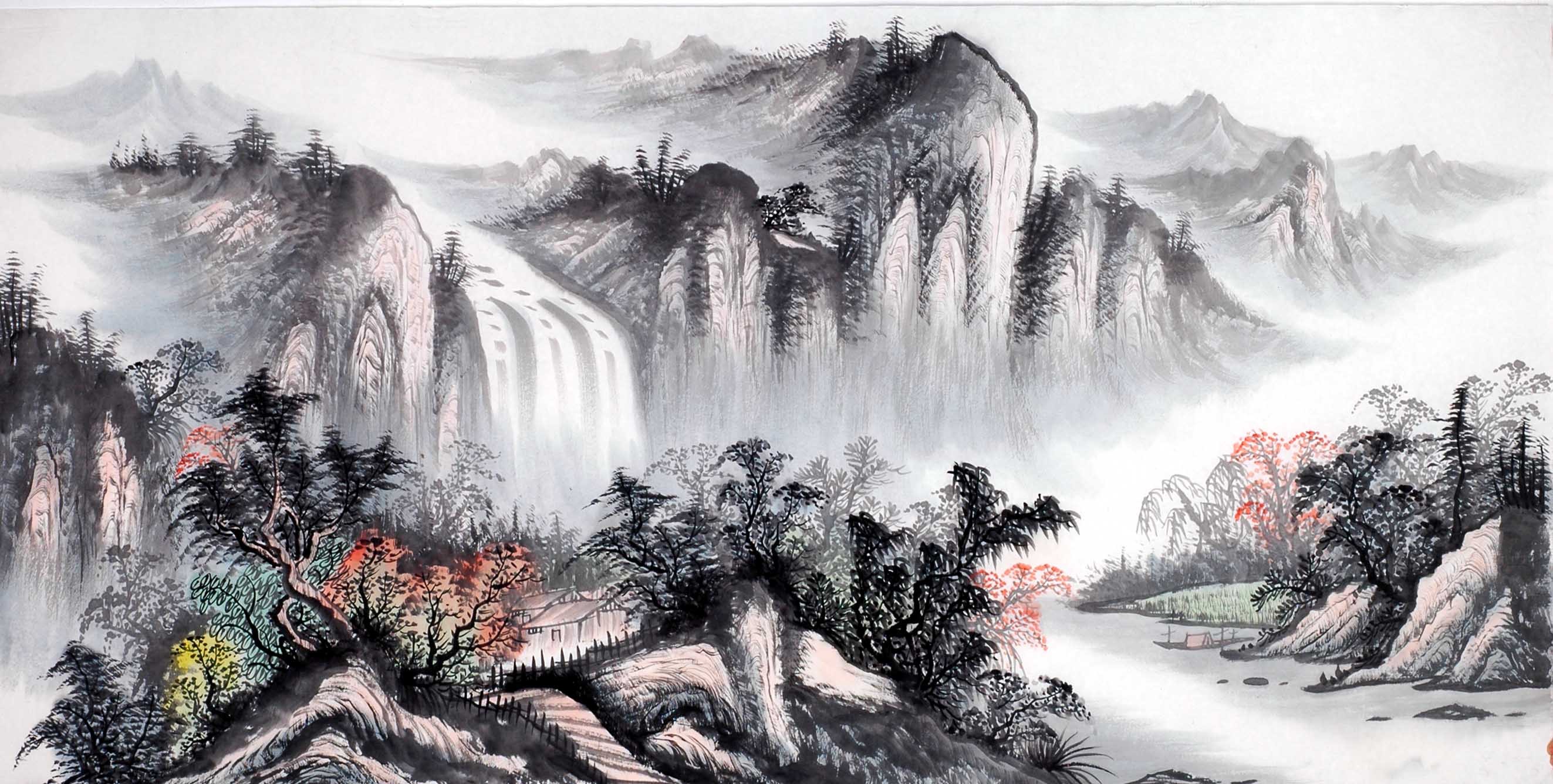 Chinese Landscape Painting - CNAG013973