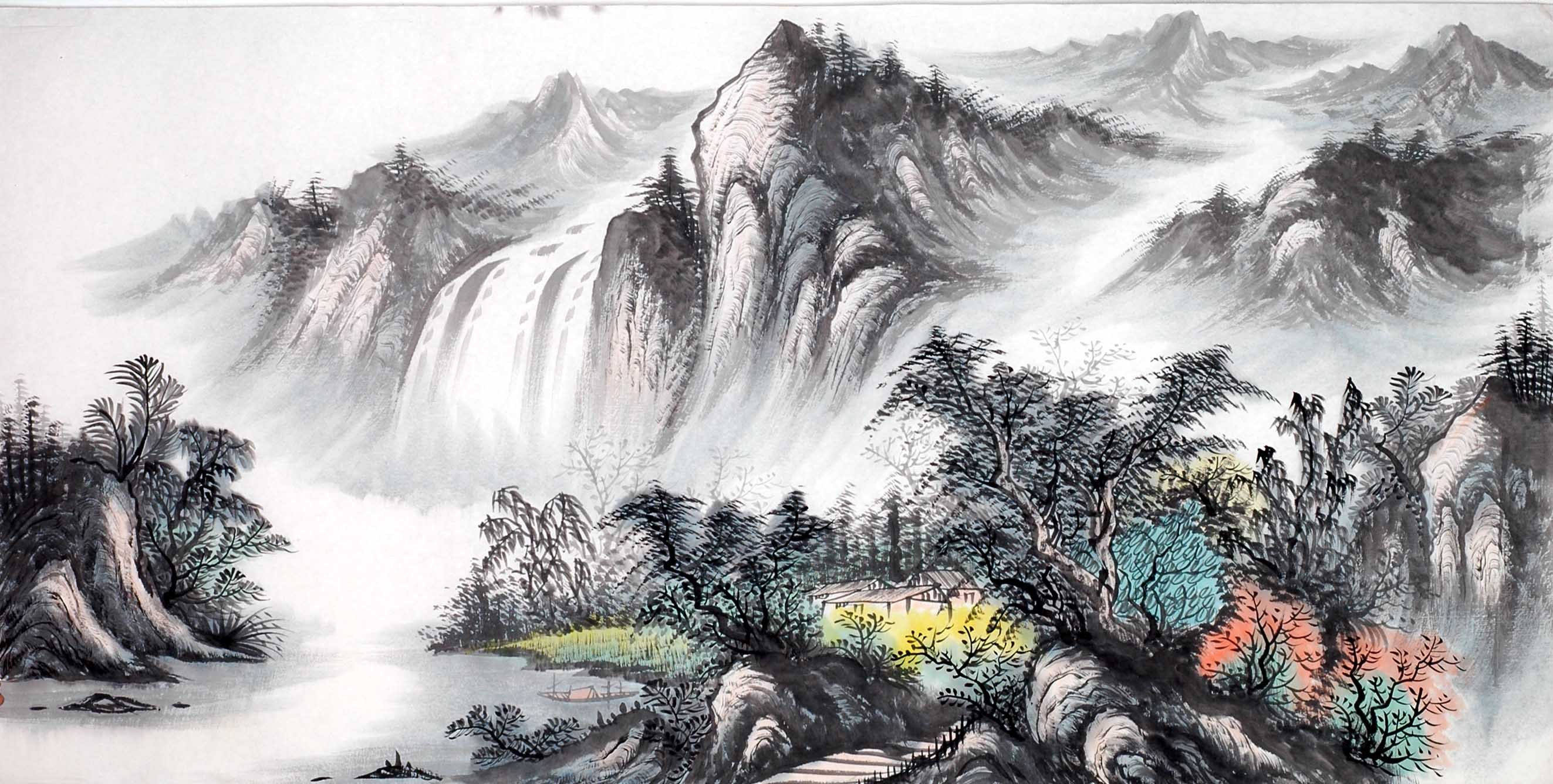 Chinese Landscape Painting - CNAG013976