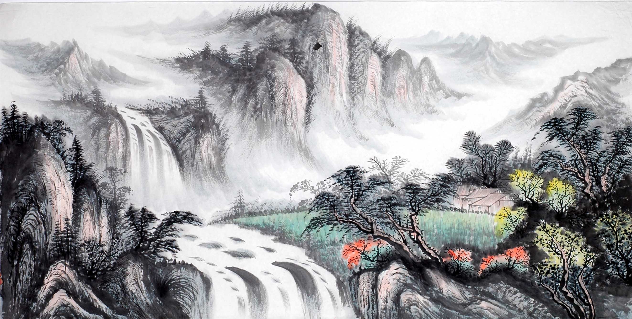 Chinese Landscape Painting - CNAG013978