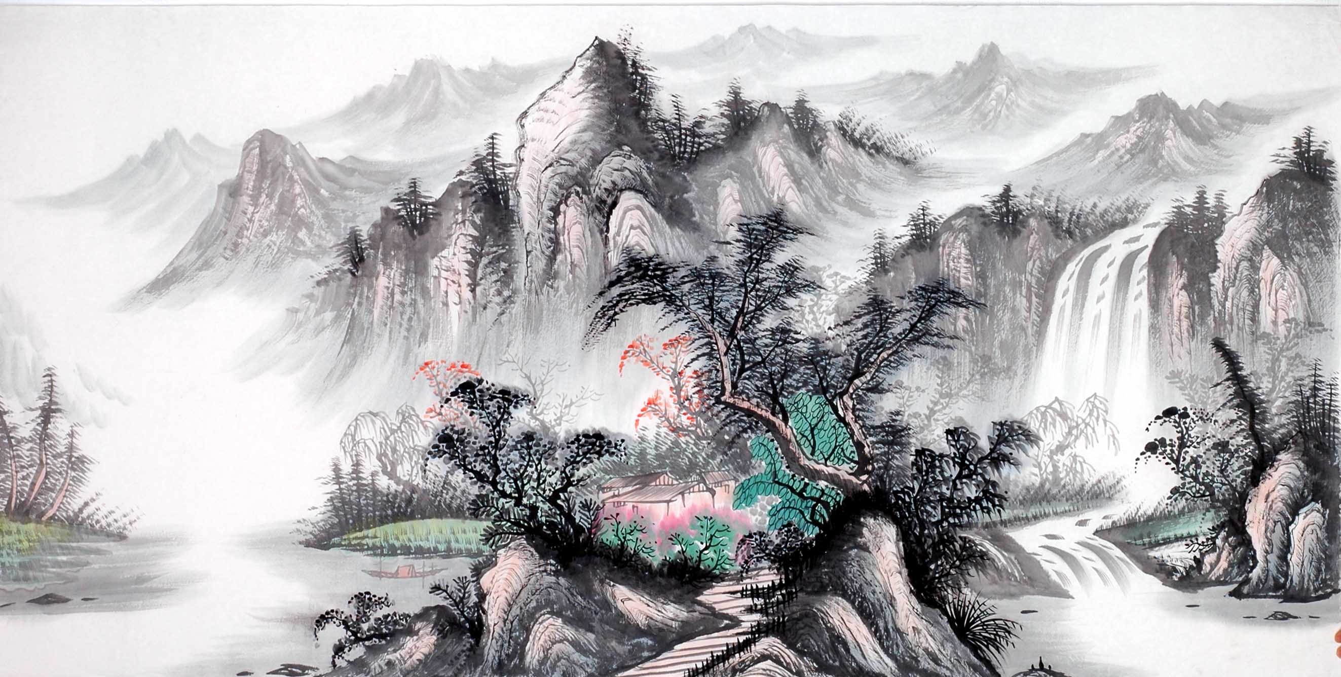 Chinese Landscape Painting - CNAG013979