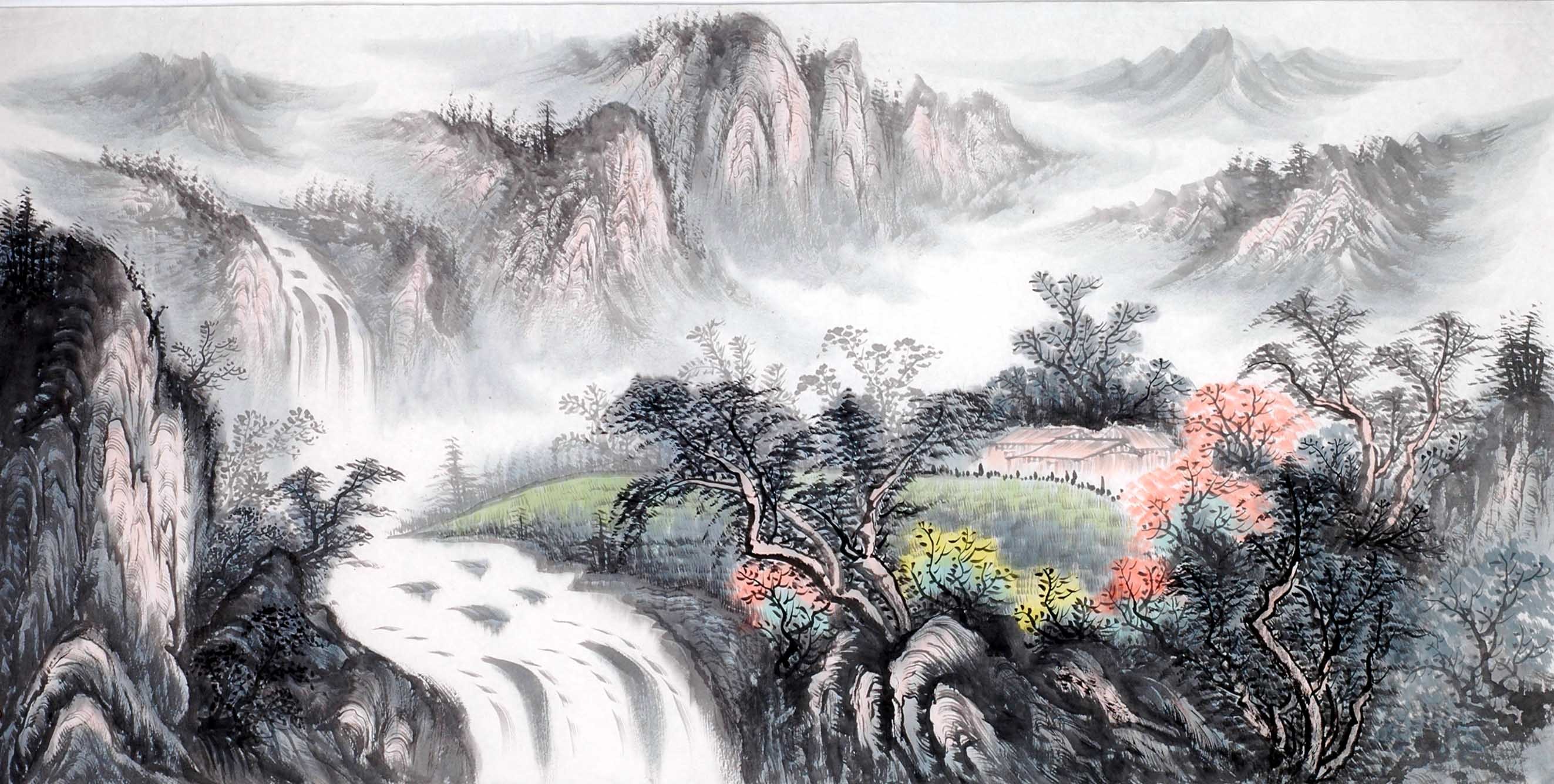 Chinese Landscape Painting - CNAG013983