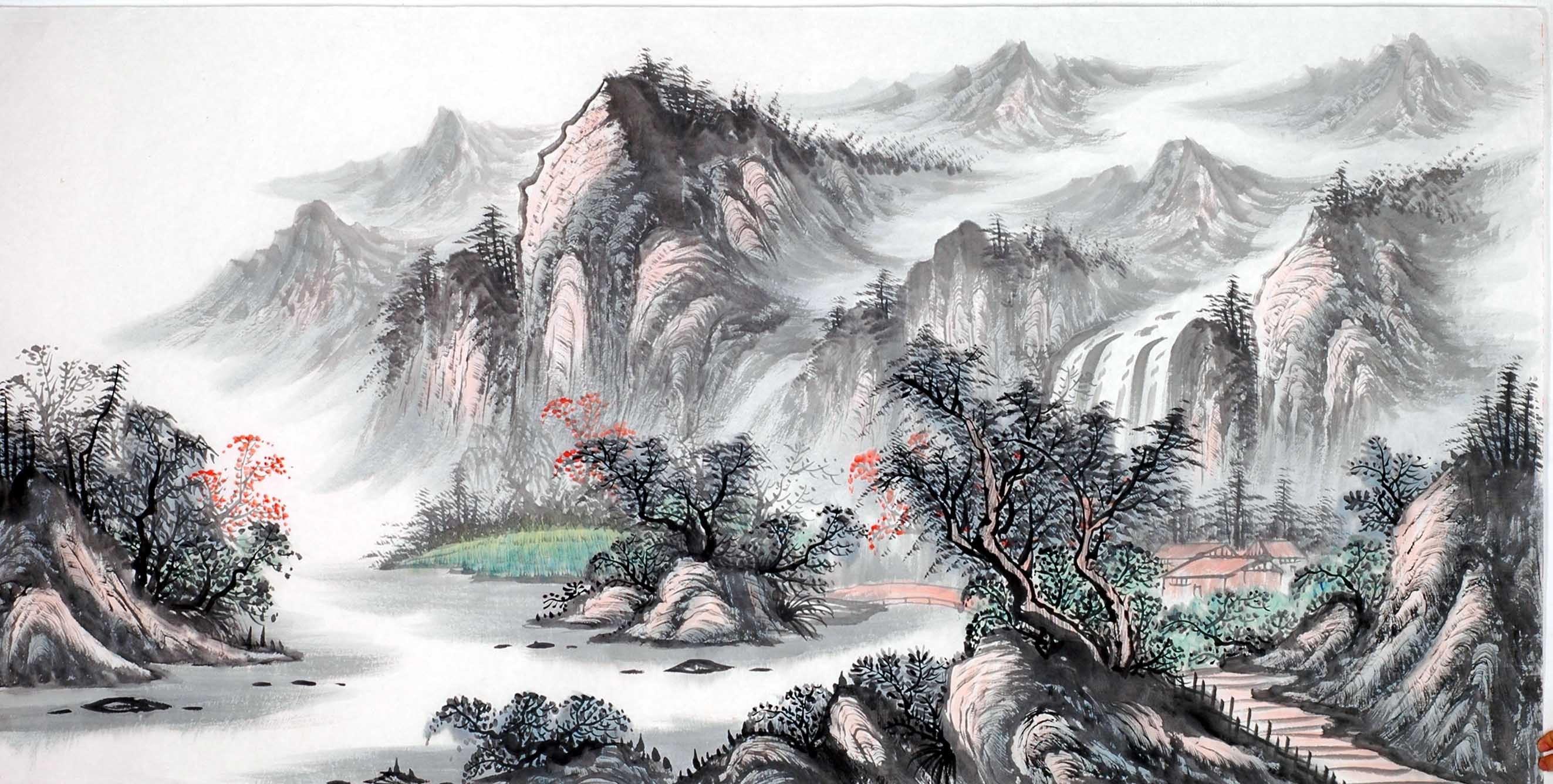 Chinese Landscape Painting - CNAG013987