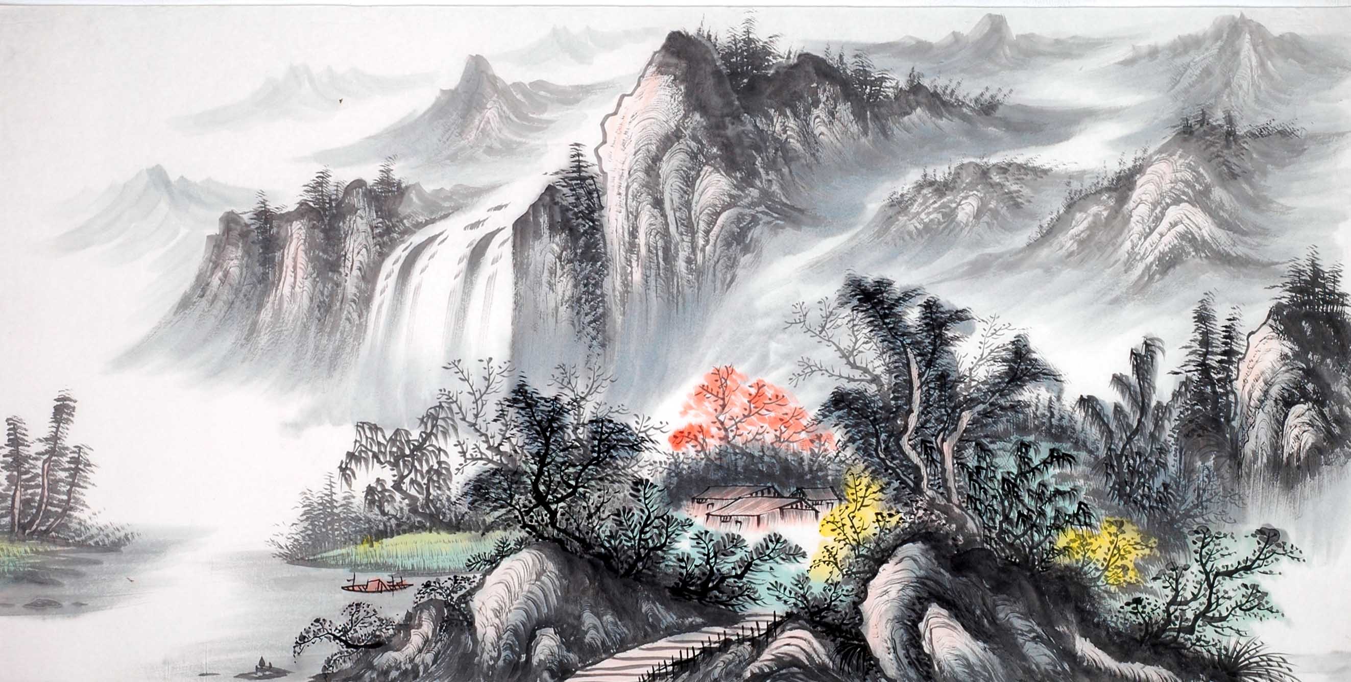 Chinese Landscape Painting - CNAG013989