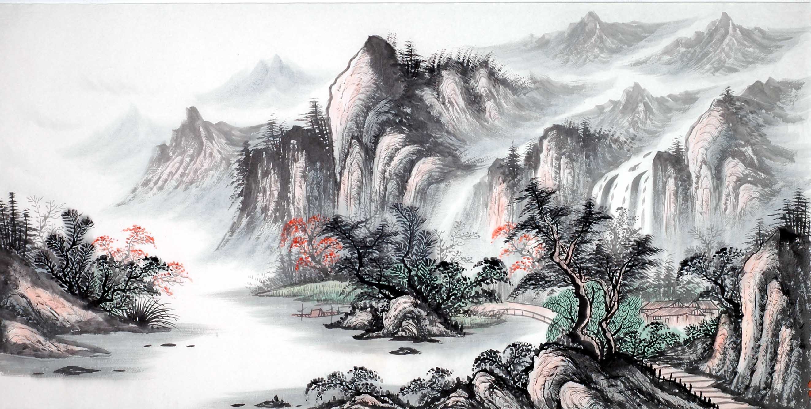 Chinese Landscape Painting - CNAG013990