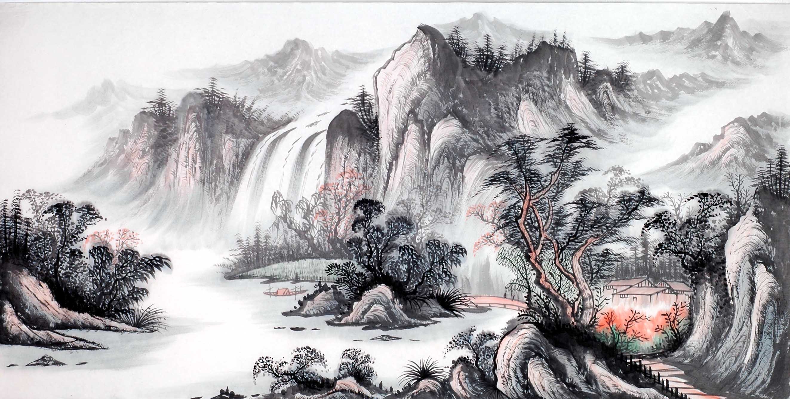 Chinese Landscape Painting - CNAG013998