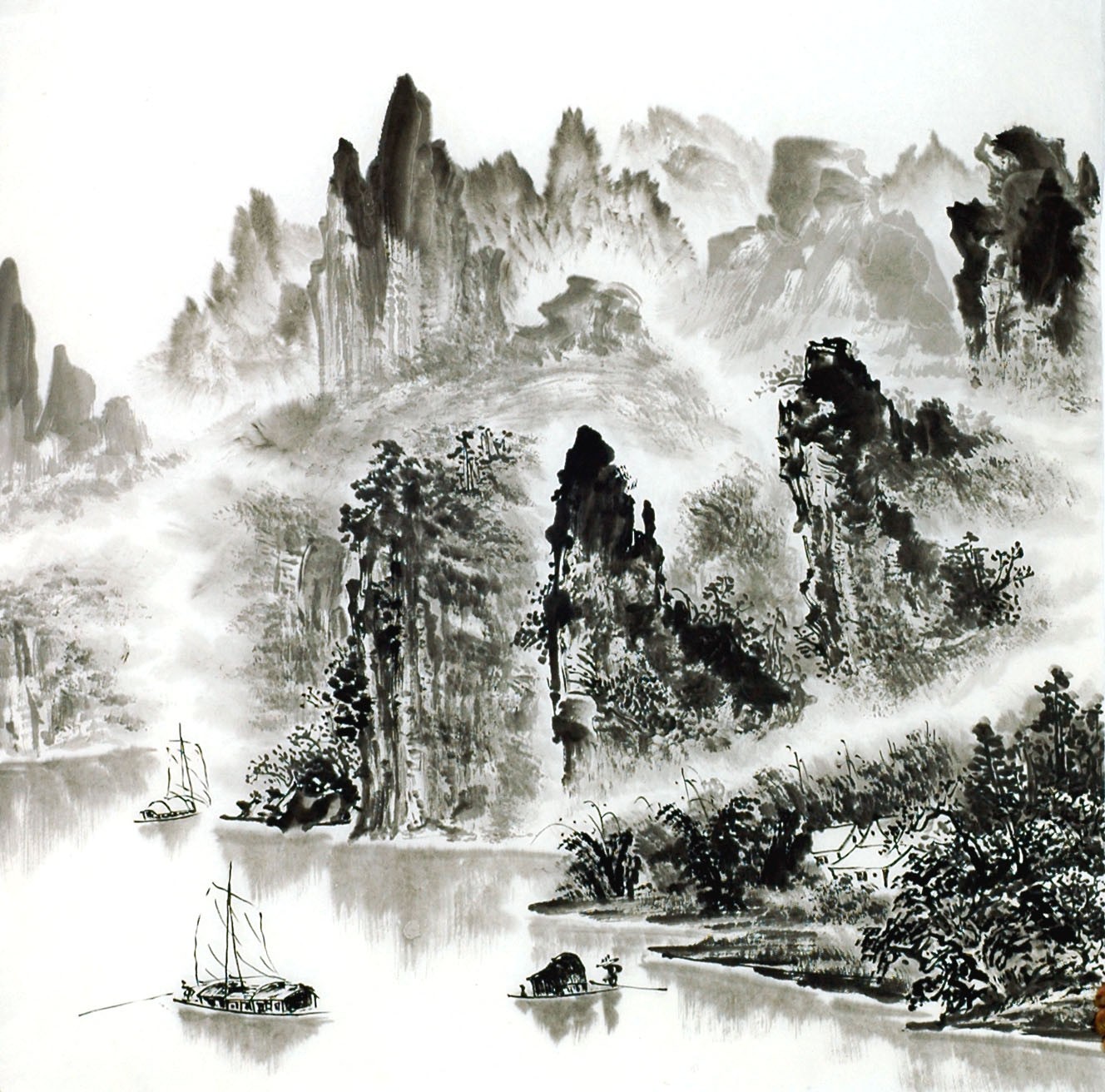 Chinese Landscape Painting - CNAG014082