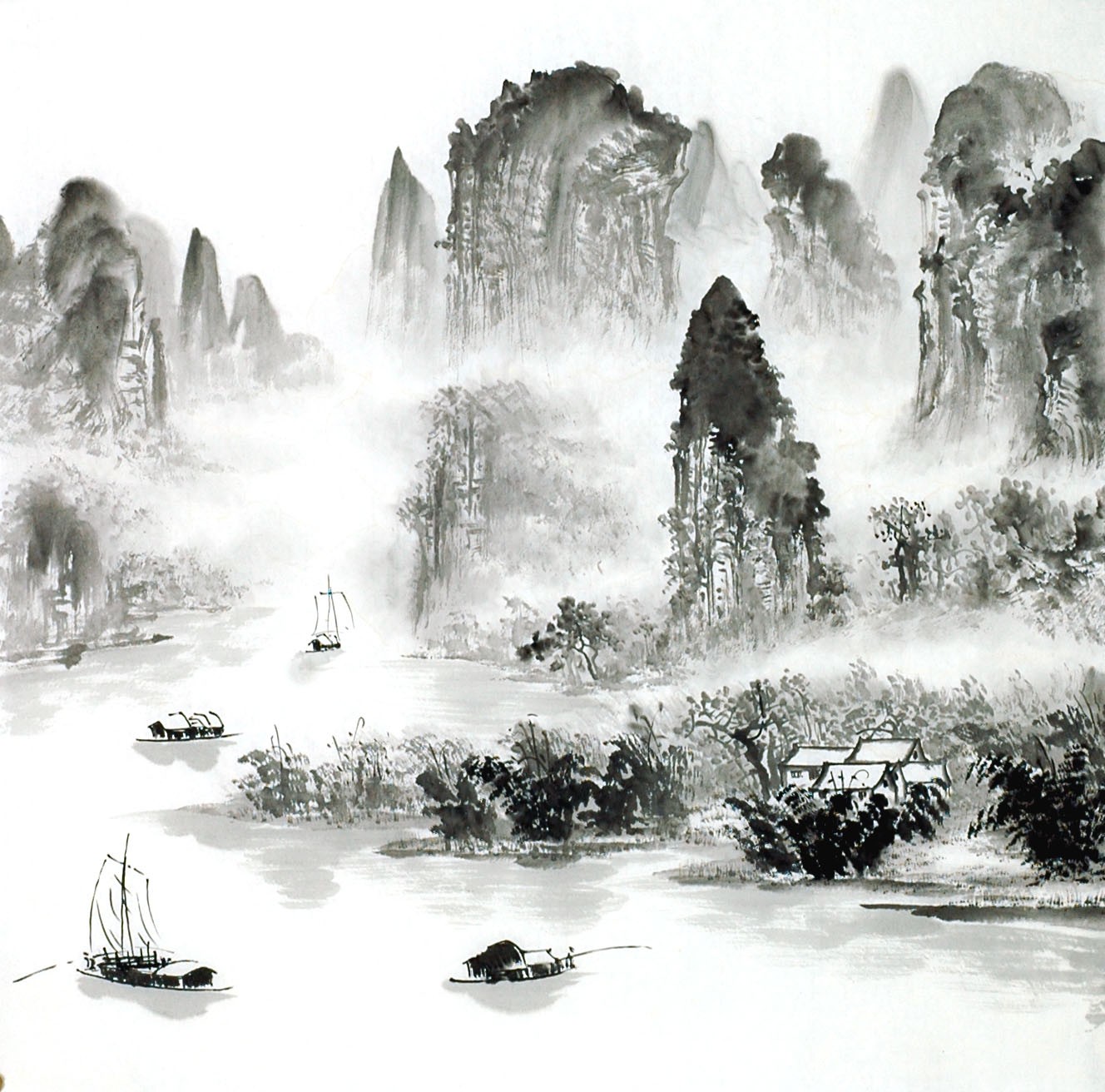 Chinese Landscape Painting - CNAG014090