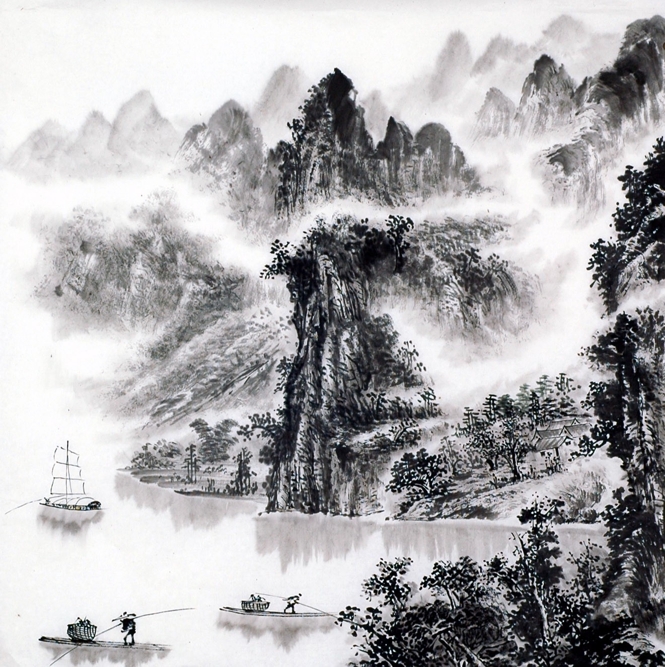 Chinese Landscape Painting - CNAG014094