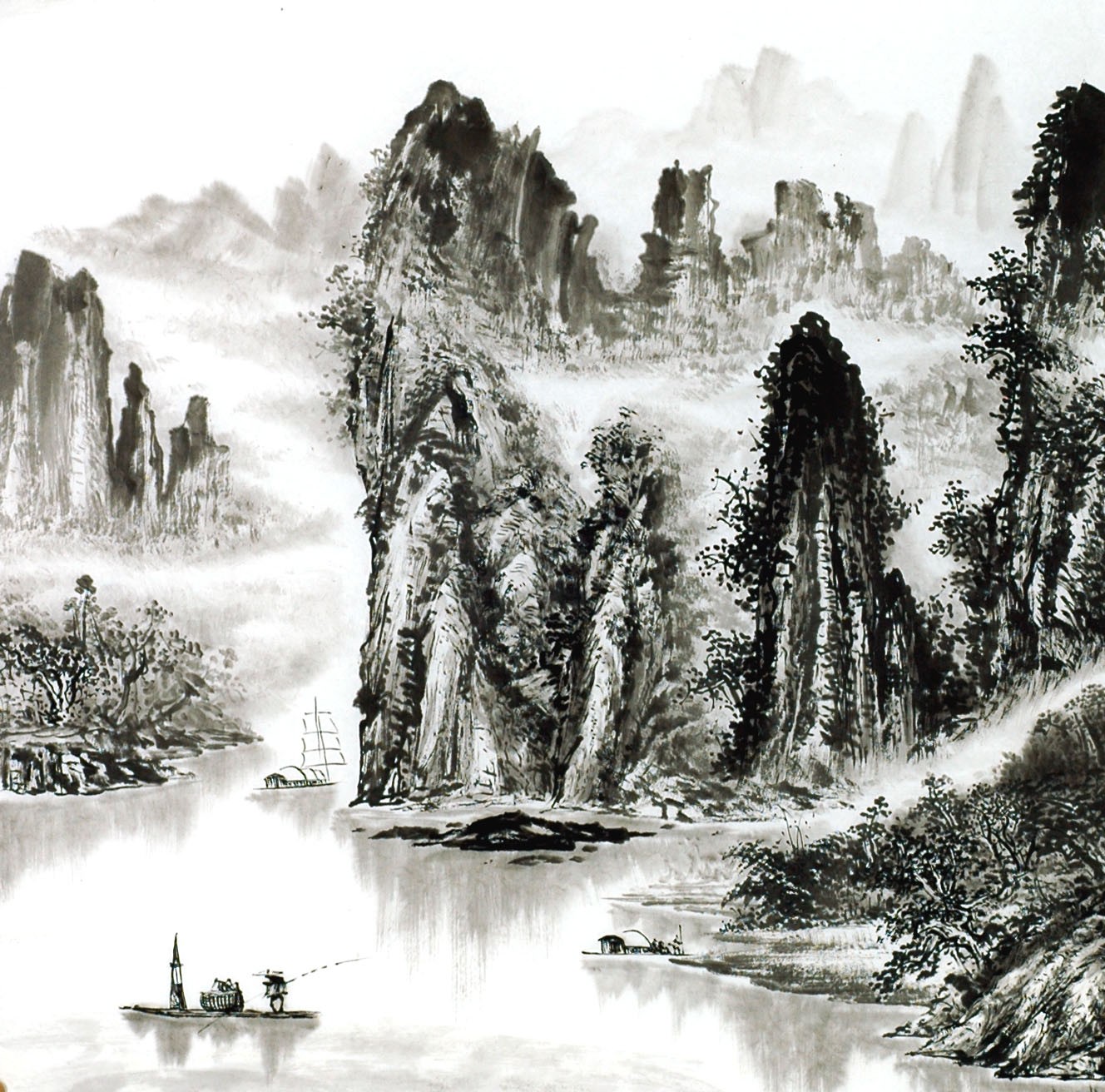 Chinese Landscape Painting - CNAG014095