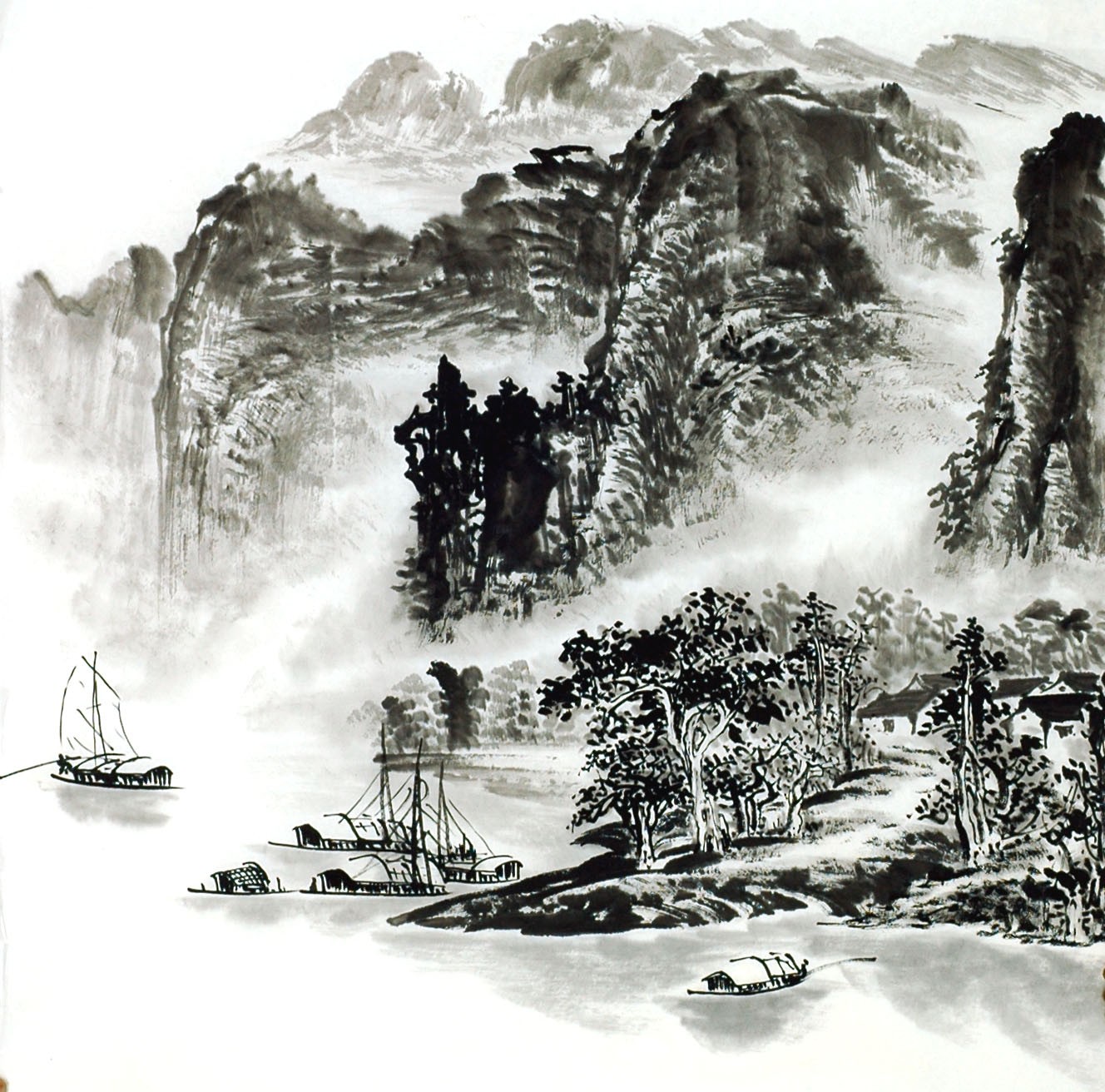 Chinese Landscape Painting - CNAG014098